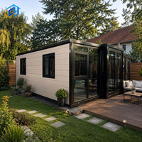 Maison modulaire préfabriquée pliable et extensible de 40 pieds, 1 à 4 chambres, pour usage de bureau ou villa
