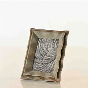 Handmade <b>Ceramic</b> Rectangle Tray With Ripple Design Matte Grey Finish Decorative Platter - Product Image 1
