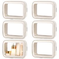 Trousse de Toilette Transparente Personnalisable – Organisateur de Voyage TSA – Lot de 3 ou 6 Sacs Cosmétiques en PVC Étanche – Trousse de Maquillage