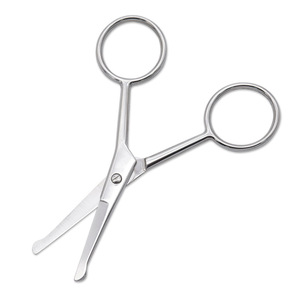 All Steel Nose Hair Trimmer Manual Stainless Steel Small Scissors Portable Beard Trimmer Razor For Men Grooming Care - Product Image 2