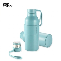 Bouteille d'eau isotherme esthétique en acier inoxydable 500 ml avec sangle en silicone, gourde de voyage pastel, logo personnalisé, cadeau d'affaires