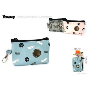 Distributeur de sacs à déjections canines Yommy 8,5x12,5cm avec clip pour chiens - Product Image 1