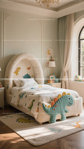 <span class=keywords><strong>Letto</strong></span> di dinosauro per camera dei bambini a tema con tessuto piccolo <span class=keywords><strong>singolo</strong></span> per bambini bambini bambino <span class=keywords><strong>letto</strong></span> xl per bambini con disegno cartone animato - Product Image 2