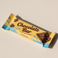 Emballage de barre chocolatée imprimé personnalisé biodégradable, sac d'emballage en plastique pour bonbons, barres énergétiques