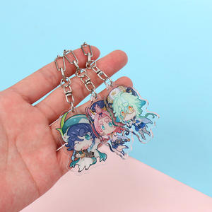 <span class=keywords><strong>Genshin</strong></span>-Llavero de Cosplay de Anime, accesorios de llavero acrílico, colgante de dibujos animados, regalos de navidad - Product Image 2