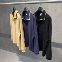 Fabricants de vêtements – Nouveau sweat-shirt polo à col uni 360G pour homme, coupe ample, manches longues, style européen et américain, idéal pour l'hiver