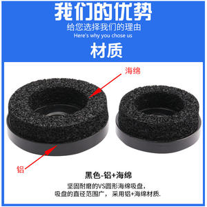 Ventosa Industrial Redonda VS-40 50 60 80 100 200E para Aspiradora, para Paletización en Superficies Rugosas - Product Image 5