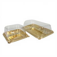 Boîte à gâteau en rouleau de crêpe en plastique, vente en gros d'usine, recyclable, écologique, transparente, rectangulaire, boîte à gâteau en rouleau de serviette suisse, boîte à gâteau en rouleau de Noël