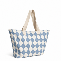 Sac fourre-tout en toile personnalisé avec logo d'usine, grand et extra-large, avec fermeture éclair, sac à bandoulière, sac de courses avec poches