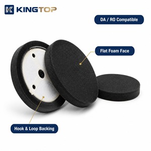 Tampon de polissage en mousse Kingtop 6 pouces (150 mm) pour polisseuse rotative DA, éponge de polissage en mousse à coupe lourde et polissage moyen - Product Image 2