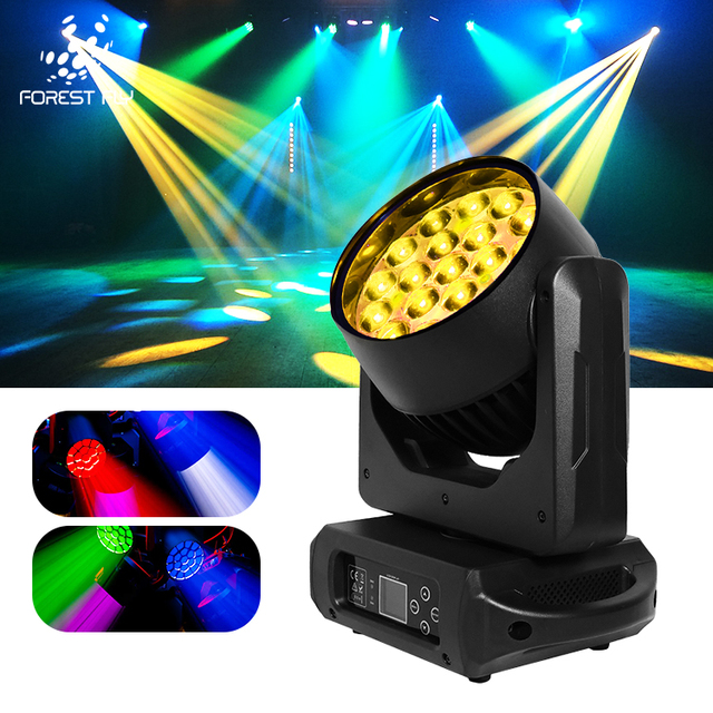 MAC Aura 15W*19PCS Led Zoom Wash Moving Head Lights RGBW 4-in-1 DMX512 Control Pan/Tilt 540/270 DJ Stage Club Light