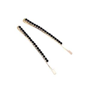 Clear Bling Crystal Rhinestone Bobby Pins Brillante Oro Plata Recto Metal Horquilla Dulce Barrette Fiestas Cartón - Product Image 6