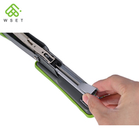Agrafeuse manuelle multifonctionnelle verte pour reliure, 20 feuilles, facile à utiliser, compatible agrafes 24/6 et 26/6, design mignon pour le bureau