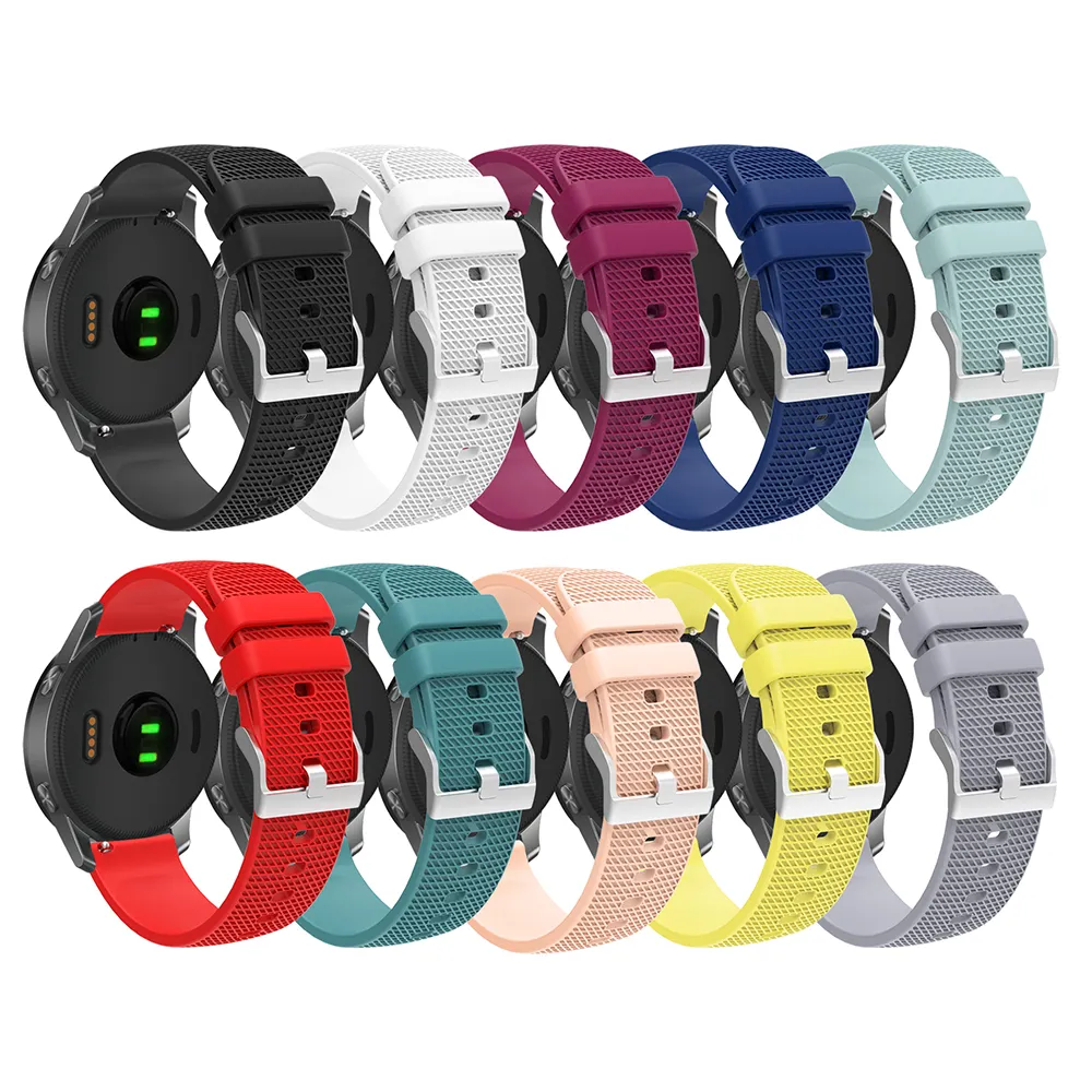 Teyoufu 20mm 22mmSilicone Watchband For For Garmin Vivoactive 3 Vivoactive 4/4s Sport Quick Release Watch Band Wrist Belt Strap