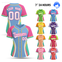 Camiseta de Béisbol Personalizada Unisex, Talla Grande, Estilo Urbano, Sublimada, Uniforme de Equipo Colorido, Venta al Por Mayor, MOQ Bajo, Diseño Gratuito, Envío Rápido