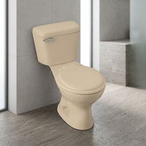 Inodoro de Cerámica de Dos Piezas de Alta Calidad, Estilo Italiano, Montado en el Suelo, Acabado Brillante, para Baño - Product Image 4