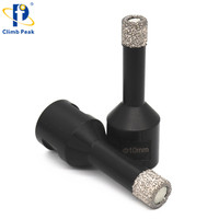 M14 forets diamantés brasés sous vide pour marbre, granit, carreaux de céramique, verre, outils de fabrication de trous diamantés à usage sec