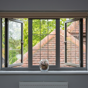 Fenêtre à battant en aluminium à double vitrage, réglable, anti-impact, isolée, résistante aux ouragans, pour maison passive, de style français - Product Image 1