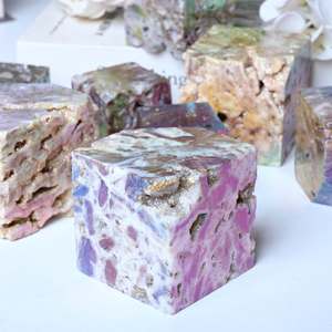 Cubo de cristal de esfalerita natural con revestimiento Aura Crystalhola al por mayor, tallado de moda, regalos de decoración para el hogar, seguro - Product Image 6