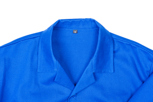 Camisa de Trabajo FRC Personalizada, Resistente al Fuego, Antiestática, Resistente a Ácidos, de Algodón Azul Metallurgico Químico, Larga Duración - Product Image 4
