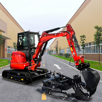 Mini-excavatrice chinoise 3,5 tonnes, mini-pelle, micro-pelle 1 tonne, mini-excavatrice, machine excavatrice, vente chaude à l'exportation