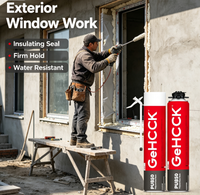Mastic en mousse PU adapté pour combler et sécuriser les espaces entre les cadres de fenêtres et les murs ; personnalisation disponible.