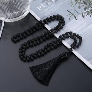 عقد من الخرز الدائري بسعر الجملة مع شراريب من Mala ، قلادة حفلات عصرية - Product Image 3