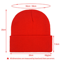 Fabricant de bonnets personnalisés avec logo, broderie, 60 couleurs, bonnet tricoté uni, bonnet d'hiver chaud, design personnalisé