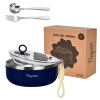 Bol à salade 1400 ml le plus vendu, panier à fruits, bol mélangeur en acier inoxydable, ensemble de bols à salade avec couvercle