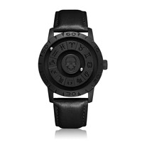 Trend Concept New Personality Relojes de cuarzo para hombres Creative Scrolling Pointer Magnetic Force Reloj de moda para hombres a prueba de agua