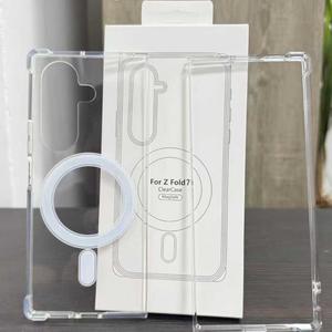 Coque transparente magnétique pour <span class=keywords><strong>Samsung</strong></span> <span class=keywords><strong>Galaxy</strong></span> <span class=keywords><strong>Z</strong></span> Flip 3/<span class=keywords><strong>4</strong></span>/5/6/7 ZFold 3/<span class=keywords><strong>4</strong></span>/5/6/7, compatible avec la charge sans fil - Product Image 4