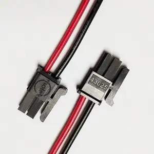 Molex微配合43025 2/3/4/5/6/8/10针3.0毫米间距连接器定制线束