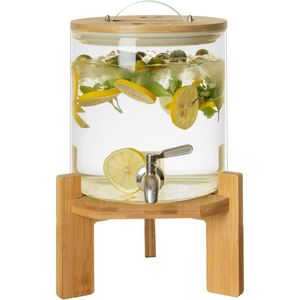 Distributeur de boissons en verre borosilicate de qualité alimentaire à 100 % avec robinet, distributeur de boissons en verre - Product Image 1
