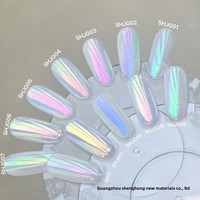 Vente chaude Transparent Aurora Rainbow Neon Iridescent Nail Art Poudre Cross-Border Magic Mirror Poudre pour Nail Art Accessoires