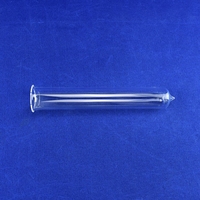 Tube en quartz de silice fondue transparente de haute pureté 99,99 %, résistant aux chocs thermiques à 1200 degrés, tube à essai en quartz JGS2 avec rebord