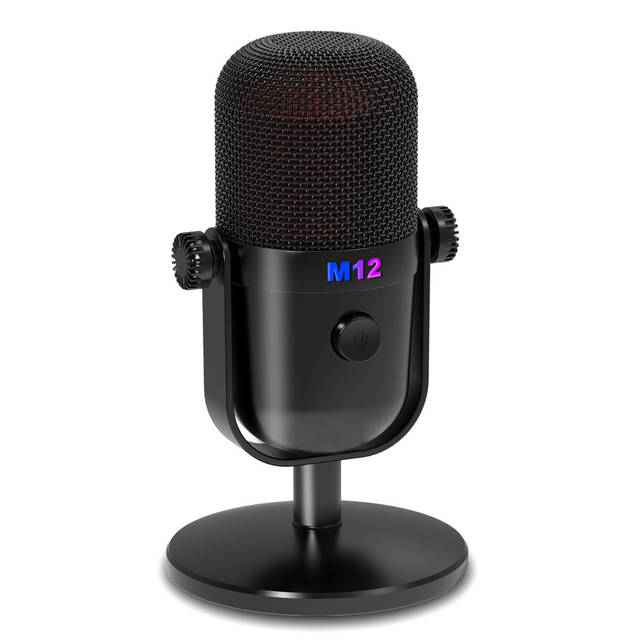 Custom OEM/ODM Brand USB Condenser Microphone ABS Material 30Hz-15kHz Frequency Response RGB Gaming Recording Live Streaming