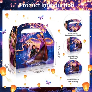 Scatola Portatile per Caramelle e Biscotti a Tema Cartone Animato per Feste di Compleanno, Confezione Regalo per <span class=keywords><strong>Principesse</strong></span> dai Capelli Lunghi - Product Image 6