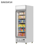 Congélateur commercial vertical à double porte en verre 965L pour supermarché