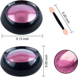 Poudre miroir arc-en-ciel scintillante de luxe pour nail art, effet vague d'eau magique solide, vente en gros transfrontalière directe usine - Product Image 1