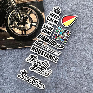 Diseño personalizado profesional JDM reflectante impreso adhesivo impermeable <span class=keywords><strong>familia</strong></span> motocicleta casco coche calcomanía pegatina Anime pegatina - Product Image 4