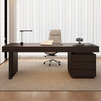 Escritorio de Madera Maciza de Estilo Italiano Minimalista para el Hogar, Escritorio de Computadora Moderno de Lujo Ligero para Estudio, Garantía de 3 Años, DIY