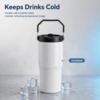 Gobelet isotherme à double paroi de 20 oz, grande capacité, bouteille thermique en acier inoxydable 304, prêt pour la sublimation