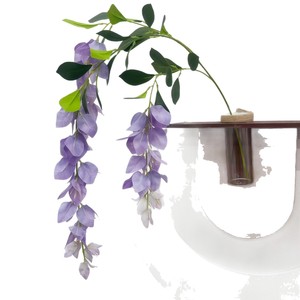 Fleur artificielle de glycine, branche unique, violet rose blanc, plastique souple, haute simulation, décoration de mariage - Product Image 1