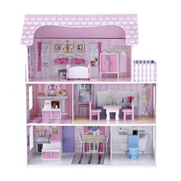 Maison de poupée, maison de poupée, 10 chambres à coucher, maison de jeu en bois avec accessoires pour les 3 ans et plus