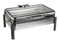 Matériel de location pour mariage : Réchaud de buffet rond hydraulique de haute qualité, couleur or rose