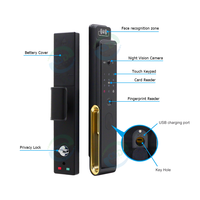 Interphone vidéo intelligent avec application TTlock, déverrouillage automatique par reconnaissance faciale, déverrouillage à distance via application WiFi, surveillance en temps réel, caméra intelligente intégrée