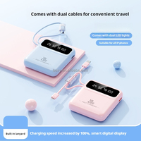Nouveau Produit d'Usine le Plus Vendu Chargeur Portable 10000 mAh avec Câble USB-C Mini Power Bank 5000 mAh