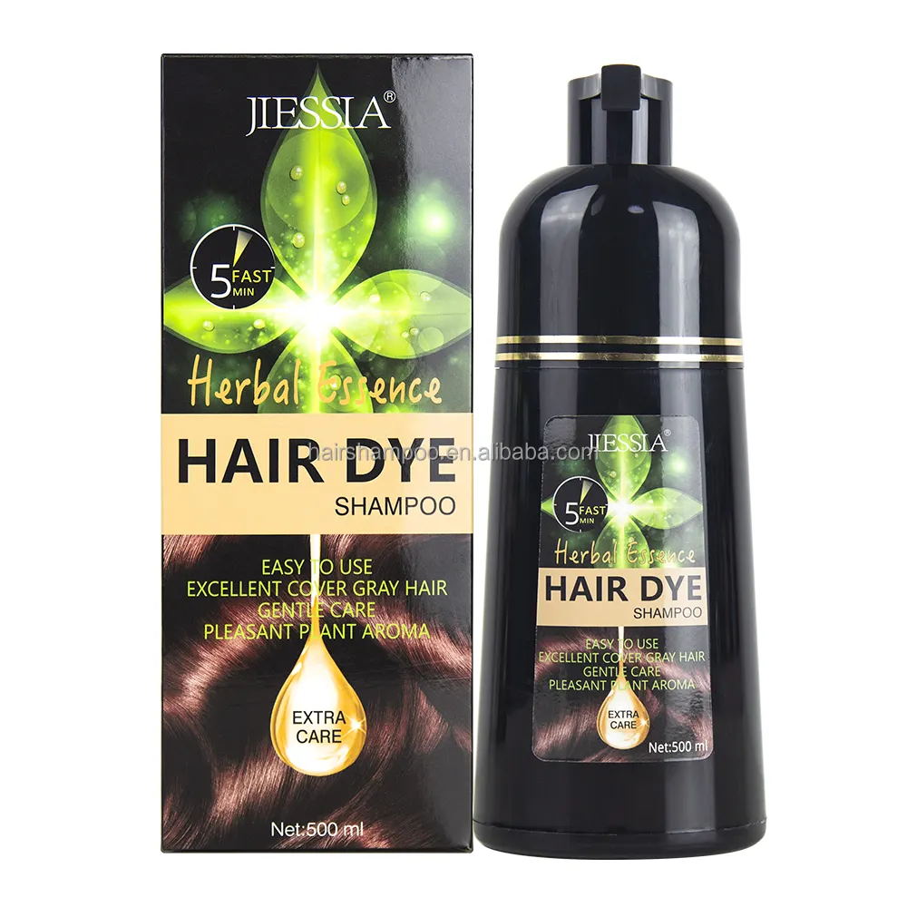 OEM 100% cover grey hair produttore prezzo di fabbrica facile da usare shampoo colorante per capelli nero professionale permanente a tintura rapida