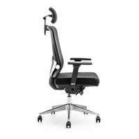 Chaise de bureau en métal de style contemporain Chaise d'ordinateur de direction ergonomique pivotante réglable et pivotante