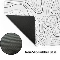 Tapis de souris XXL personnalisé en 3D, grand format, dessin animé, transfert thermique, noir, pour le bureau et la maison, en stock
